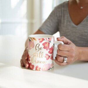 Mary Square Be Still and Know Organic Ceramic Coffee Cup